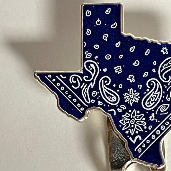 Texas State Paisley Blip Hat Pin Streetwear Hats Bag Fitted New Era Glitter Blue - Picture 2 of 8